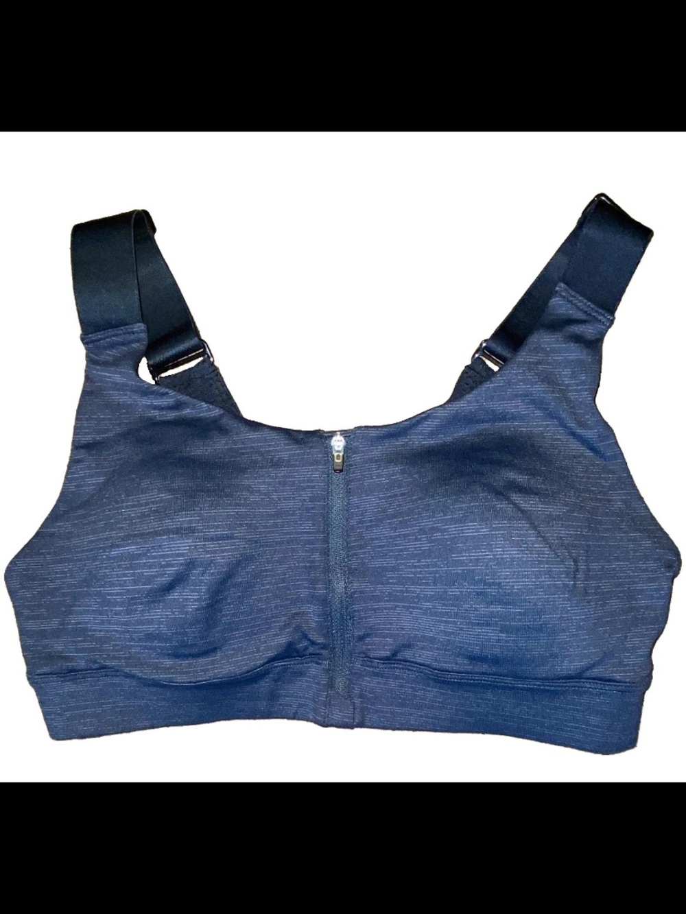 Outdoor Voices Black Mesh Support Sports Bra Zipper Size Small Cup C